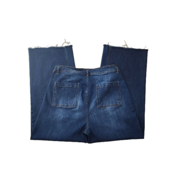 Oat High-Rise Raw Hem Wide Leg Jeans - Picture 2 of 4